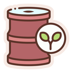 eco-friendly oil barrel sticker