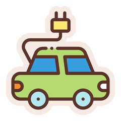electric car sticker