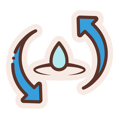 recycle water sticker