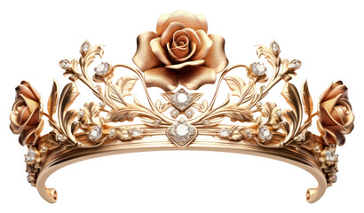 PNG Crown rose gemstone jewelry diamond - obrazy, fototapety, plakaty
