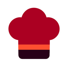 Chef Hat icon vector graphics element silhouette food sign symbol illustration on a Transparent Background