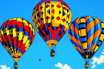 Obraz premium The balloon festival is a reminder of lifes fleeting moments, filled with both laughter and tears as balloons rise and fall against the backdrop of the sky ,