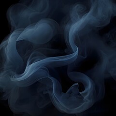 Soft blue smoke on dark, texture, background, pattern, Generative AI
