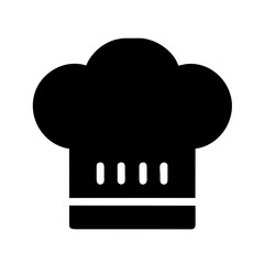 Chef Hat icon vector graphics element silhouette food sign symbol illustration on a Transparent Background