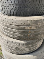 stack of old tires