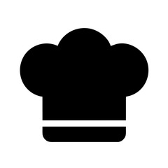 Chef Hat icon vector graphics element silhouette food sign symbol illustration on a Transparent Background