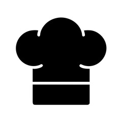 Chef Hat icon vector graphics element silhouette food sign symbol illustration on a Transparent Background