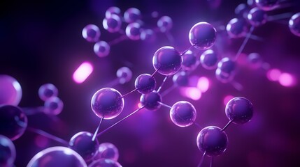 Molecule structure, 3d render. Science and medical background