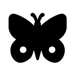 Butterfly icon vector graphics element silhouette sign symbol illustration on a Transparent Background