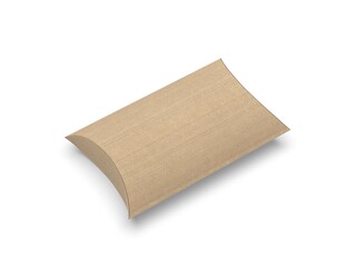 Pillow paper packaging blank template. 3d render illustration.