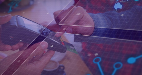 Image of text with globe and network of connections