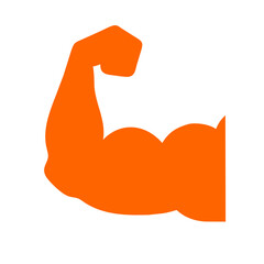 Strong Muscular Arm icon vector graphics element silhouette sign symbol illustration on a Transparent Background