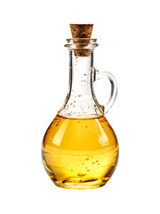 Oil in Glass Bottle Isolated on Transparent Background