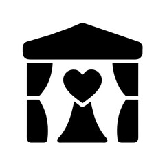 Wedding Bells icon vector graphics element silhouette Wedding sign symbol illustration on a Transparent Background