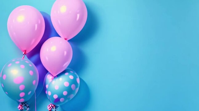 pink and blue balloons