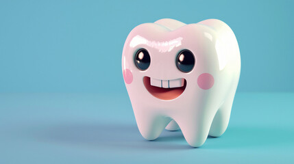 Cute cartoon teeth character