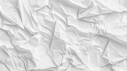 Obraz premium white crumpled paper texture background creased and wrinkled paper surface pattern abstract textured backdrop for design projects concept illustration