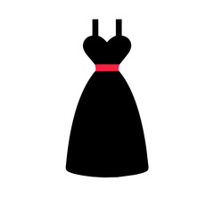 Bridal Gown icon vector graphics element silhouette Wedding sign symbol illustration on a Transparent Background