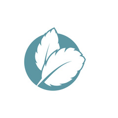 Fototapeta na wymiar Mint leaf logo vector template symbol design