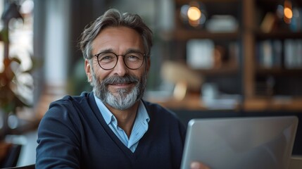 Obraz premium Multitasking Professional in Corporate Setting Generative AI