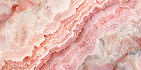 Banner with pink and white marble stone texture - obrazy, fototapety, plakaty