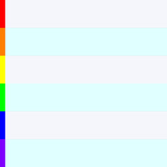 rainbow colored tier chart