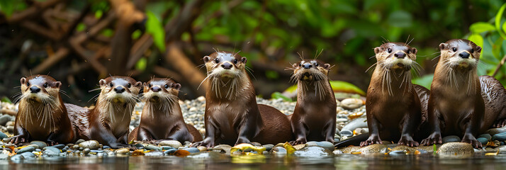 Effortless Elegance: A Glimpse into the Vivid World of Otters in their Natural Habitat