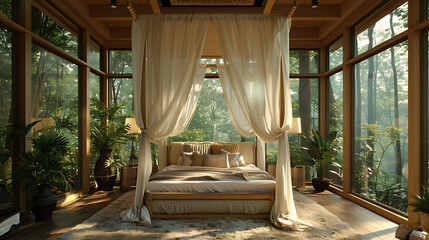 interior of a luxurious bedroom 