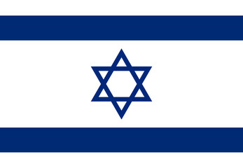 Israel flag, vector illustration - obrazy, fototapety, plakaty