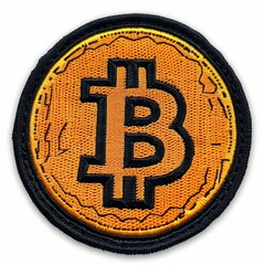Bitcoin Patch Featuring Cryptocurrency Design