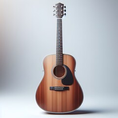 acoustic guitar isolated on white background