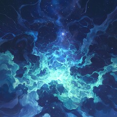 Mystical Space Nebula: An Expansive, Deeply Detailed Illustration Perfect for Imagery and Visions of the Universe