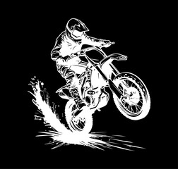 Motocross Dirtbike Vektor Motorrad 
