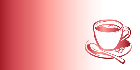 a cup of fragrant coffee on a purple background. coffee drinking culture concept