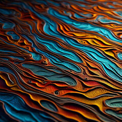 Fiery Blue and Orange Fabric Cloth Graphic Resource Design Element