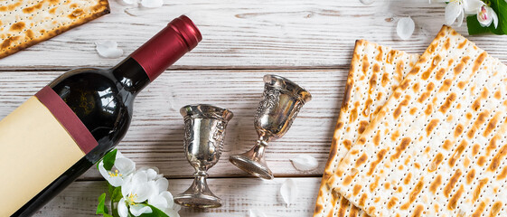 Celebrating Jewish religious holiday of Passover.