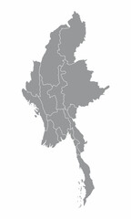 Myanmar administrative map