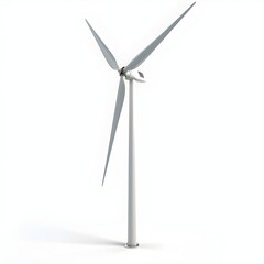 Sleek Wind Turbine Generating Sustainable Energy in Natural Landscape