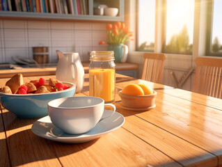 breakfast in the kitchen