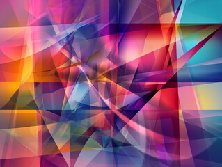 Vibrant Abstract Geometric Color Play