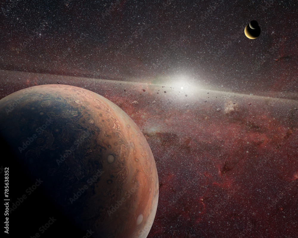 Wall mural alien planets in the outer space. elements of this image furnished by nasa.