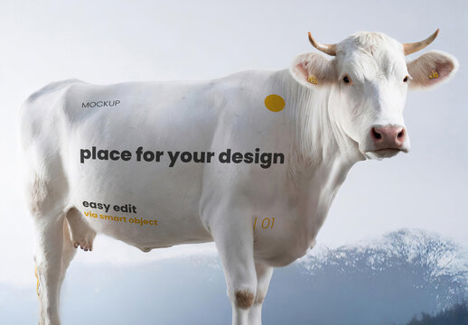 Cow Mockup Generative AI
