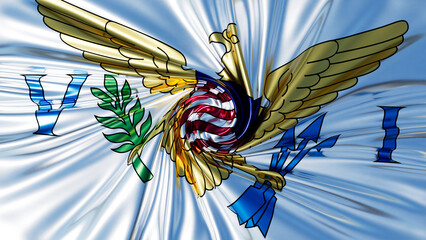 Graceful Swirl of the United States Virgin Islands Flag