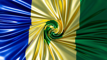 Captivating Spiral of Saint Vincent and the Grenadines Flag