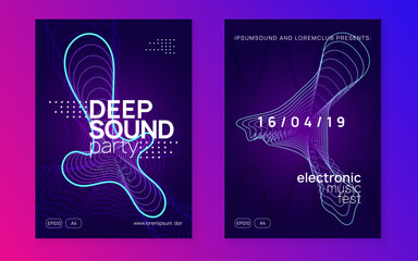 Sound Poster. Trance Cover. Violet Fest Set. Edm Magazine. Dj Festival Graphic. Pink Night Club Design. Nightclub Beat Invitation. Green Sound Poster