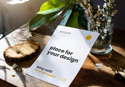 Page on Table Mockup Generative AI