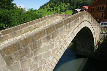 Uzungol Bridge in Trabzon, Turkey.