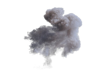 Cannon explosion on transparent background