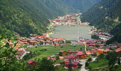 Uzungol, located in Trabzon, Turkey, is one of the most visited places in the country. - obrazy, fototapety, plakaty