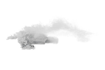 Smoke car burnout on transparent background